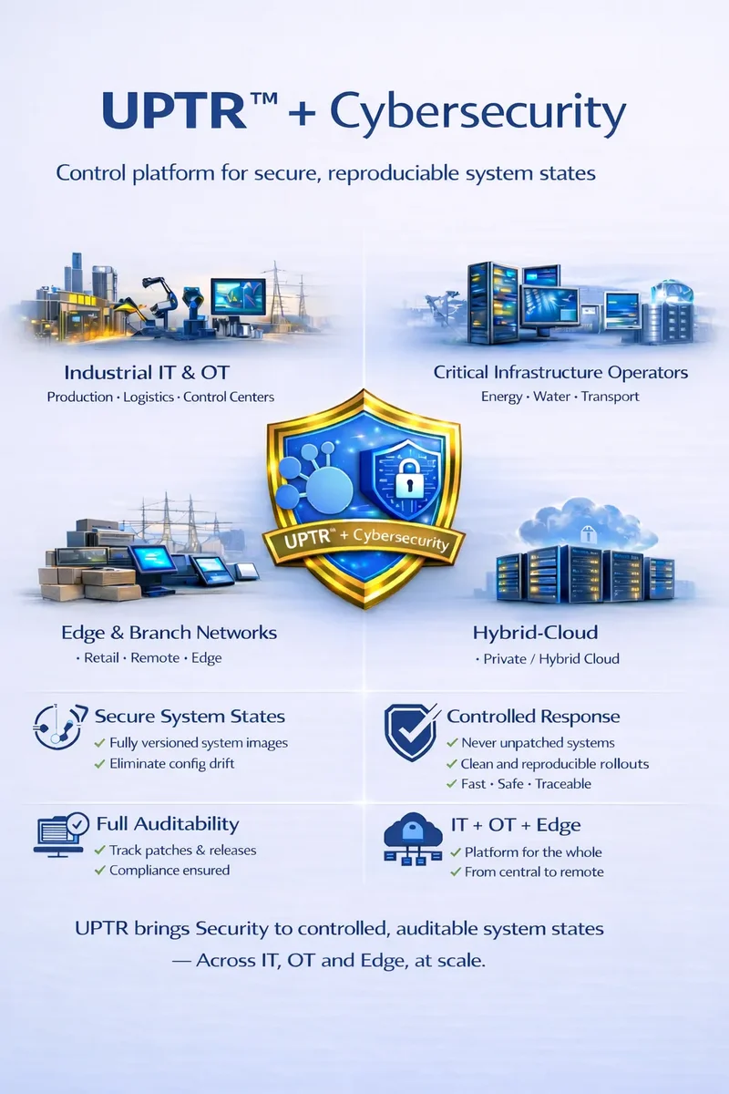 Secure IT and OT infrastructure operations with compliance by design and automated policy enforcement using UPTR